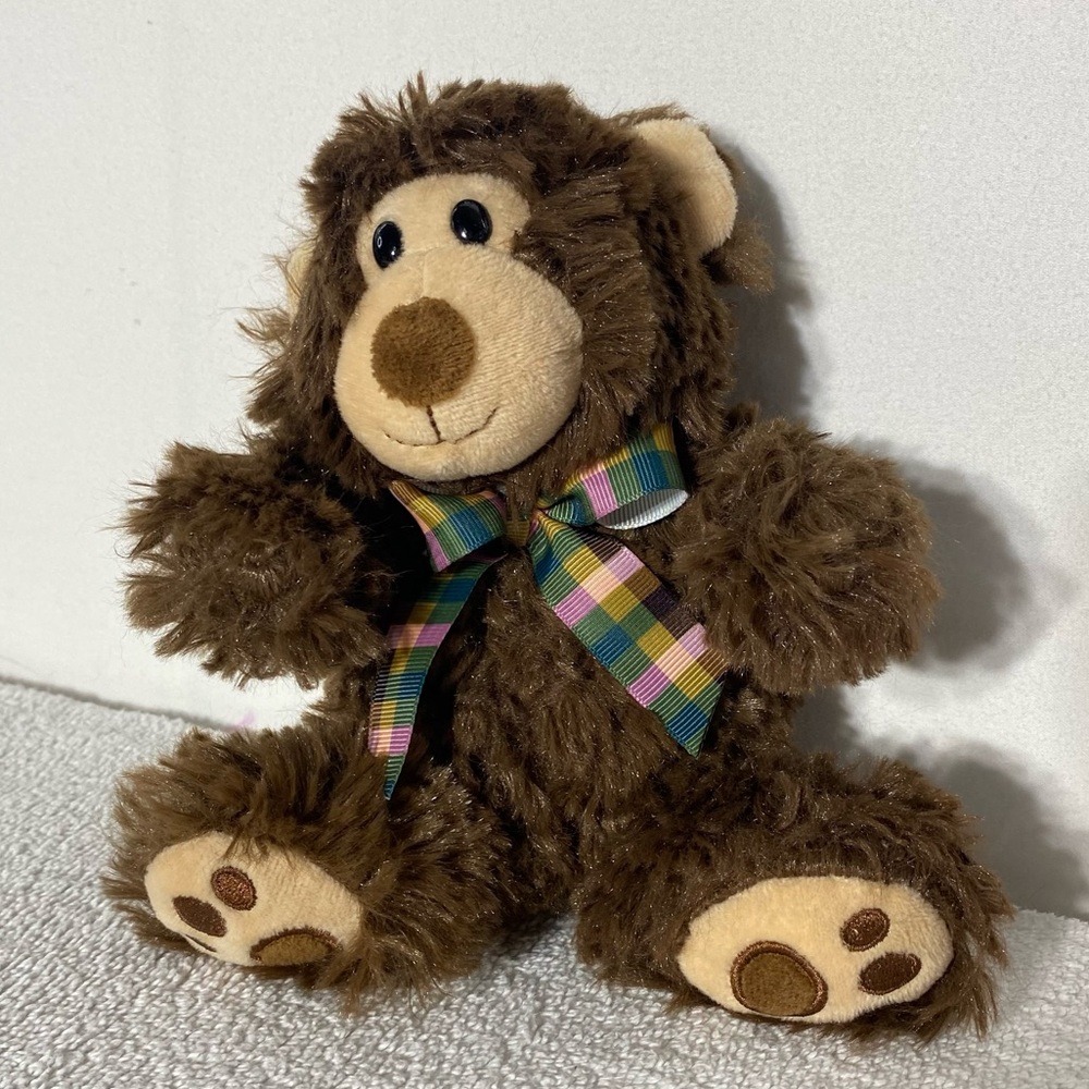 5/$35 Kid Connection Brown Plush Teddy Bear with Bow Stuffed Animal